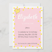 Invitation Premier anniversaire Eléphant mignon et Ballons du (Dos)