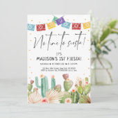 Invitation Premier anniversaire Fiesta Cactus Boho (Debout devant)