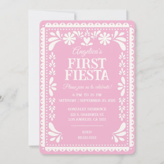 Invitation Premier anniversaire Fiesta Papel Picado Invitatio