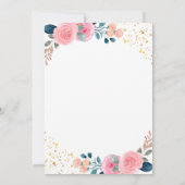 Invitation Premier Anniversaire Fleur Rose Petite Citrouille (Dos)