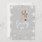 Invitation Premier anniversaire Foil Nutcracker Snowflakes Ho (Devant)