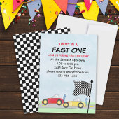 Invitation Premier Anniversaire Garçons Course Voitures Cute