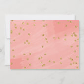 Invitation Premier anniversaire, Gold Parties scintillant Con (Dos)