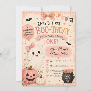 Invitation Premier anniversaire Halloween de bébé