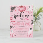 Invitation Premier anniversaire Halloween Spooky One (Debout devant)