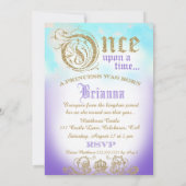 Invitation Premier anniversaire Il était une fois Princesse P (Dos)