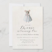 Invitation Premier Anniversaire Mouse Whimsical Victorian Ann (Devant)