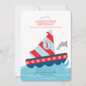 Invitation Premier Anniversaire Nautique (Devant)
