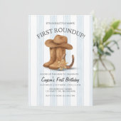 Invitation Premier anniversaire occidental | Cowboy | Premier (Debout devant)