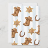 Invitation Premier anniversaire occidental | Cowboy | Premier (Dos)