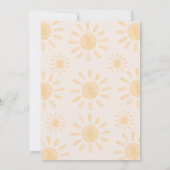 Invitation Premier Anniversaire One Happy Sun (Dos)