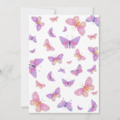 Invitation Premier Anniversaire Papillon (Dos)