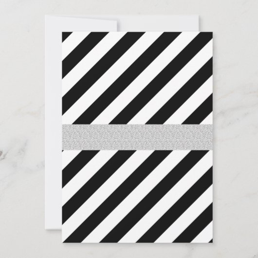 Invitation Premier anniversaire Parties scintillant d'argent (Dos)