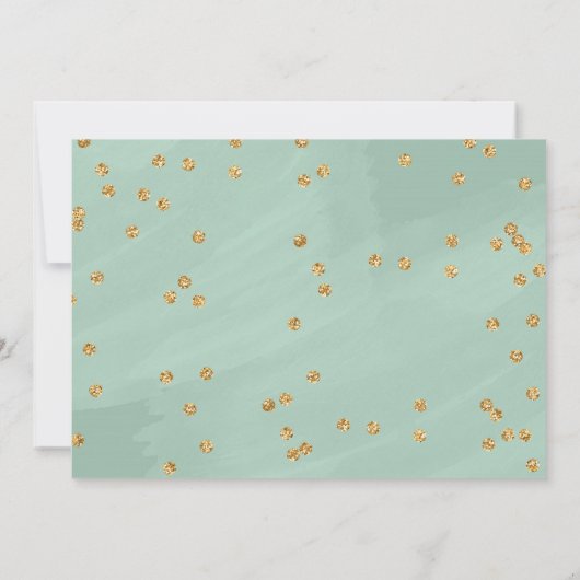 Invitation Premier anniversaire, Parties scintillant d'or Con (Dos)