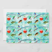 Invitation Premier anniversaire Petit pêcheur photo de pêche (Dos)