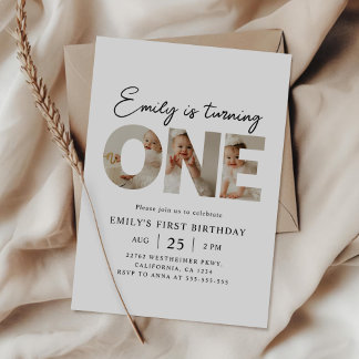 Invitation Premier anniversaire Photo minimum 1er anniversair