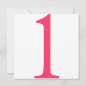 Invitation Premier anniversaire rose #1 (Dos)