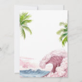 Invitation Premier anniversaire rose d'été (Dos)