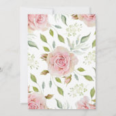 Invitation Premier Anniversaire Rose Gold Rose Balloon (Dos)