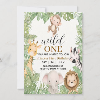 Invitation Premier anniversaire Safari, Anniversaire de sauva