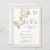 Invitation Premier Anniversaire Silly Goose Ballons (Devant)