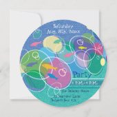 Invitation Premier anniversaire, sous la mer, Dauphin bleu (Dos)