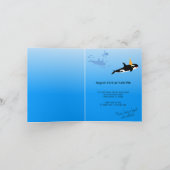 Invitation premier anniversaire sous la mer orque baleine fil (Intérieur)