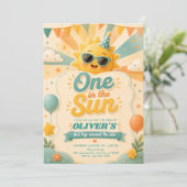 Invitation Premier anniversaire sous le soleil (Debout devant)