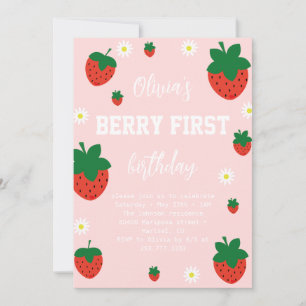 Invitation Premier Anniversaire Strawberry Berry