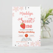 Invitation Premier anniversaire Strawberry Summer Sweet (Debout devant)
