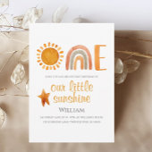 Invitation Premier anniversaire Sun et Rainbow Boho
