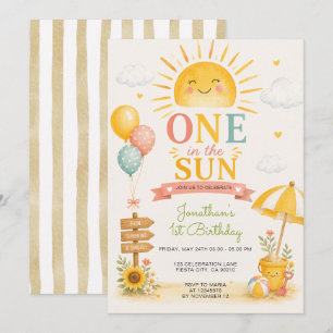 Invitation Premier anniversaire sur la première plage ensolei