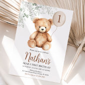 Invitation Premier anniversaire tout ours
