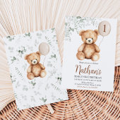 Invitation Premier anniversaire tout ours