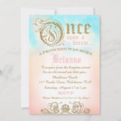 Invitation Premier anniversaire une fois sur un rêve Princess (Dos)