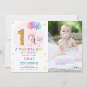 Invitation Premier anniversaire Unicorn Anniversaire Invitati