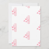 Invitation Premier anniversaire Valentine thème (Dos)