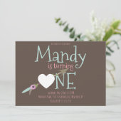 Invitation Premier anniversaire Valentines Jour Anniversaire  (Debout devant)