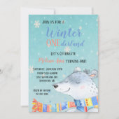 Invitation Premier Anniversaire Winter Onederland (Devant)