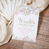 Invitation Premier anniversaire Winter Onederland flocon de n