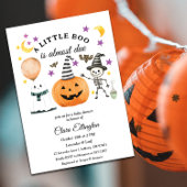 Invitation Premier Baby shower d'Halloween du petit Citrouill