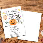 Invitation Premier Baby shower d'Halloween du petit Citrouill