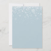 Invitation Premier Baby shower d'hiver des flocons de neige / (Dos)