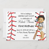 Invitation Premier base-ball d'invitation de fête (Devant)