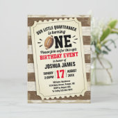 Invitation Premier billet de football sportif Rustic Brown (Debout devant)