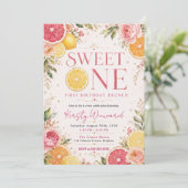 Invitation Premier brunch d'anniversaire de la douce (Debout devant)