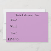 Invitation Premier centre serveur de calice d'invitations de (Dos)