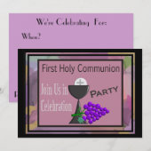 Invitation Premier centre serveur de calice d'invitations de (Devant / Derrière)