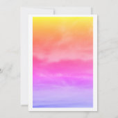 Invitation Premier Cloud Neuf Filles Anniversaire Fête 1er Ar (Dos)