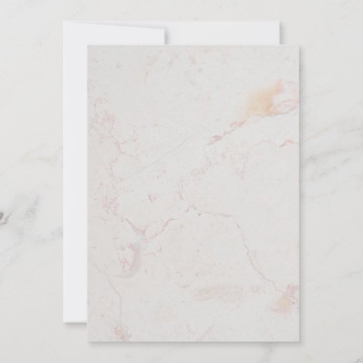 Invitation Premier Communion Gold Cross Marbre Élégant Script (Dos)